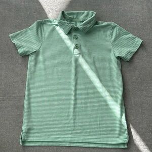 Boy’s green Striped Polo - All in Motion - XS 4/5